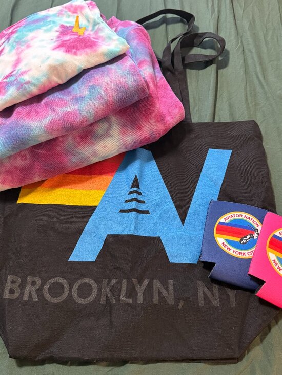 Aviator Nation Other - Aviator Nation Tie Dye 3-Pc Bundle Set S M L + NYC Brooklyn Tote & 2 Koozies